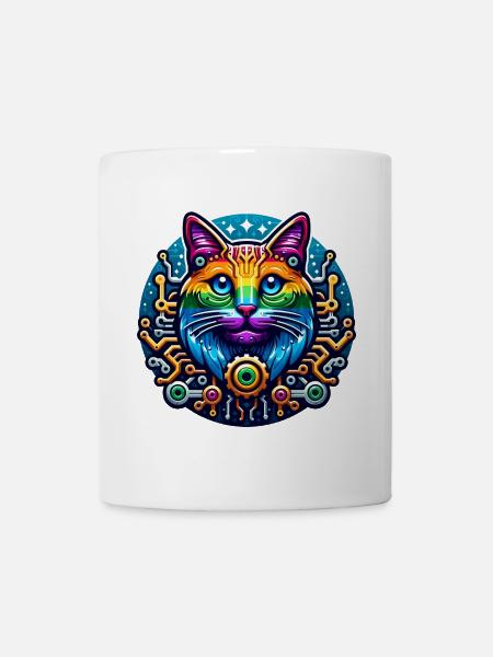 Mechanical Rainbow Cat - Mug - white