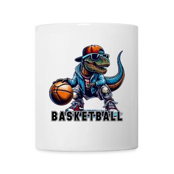 Basketball T-Rex Dinosaur Gift - Mug - white - Front