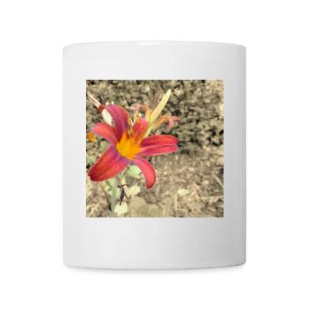 Lys en contraste sépia - Mug blanc - blanc - Devant