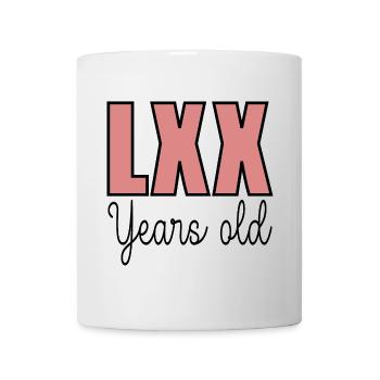 70e anniversaire soixante-dix - GRAND-PÈRE GRAND-MÈRE LXX - Mug blanc - blanc - Devant