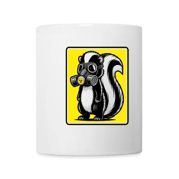 Funny Skunk with Gas Mask – Toxic Toxic - Mug - white - Front