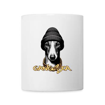 Cadeau de chien Greyhound Gangsta - Mug blanc - blanc - Devant