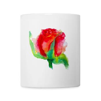 schöne Blume "Rosa" - Tasse - Weiß - Vorne