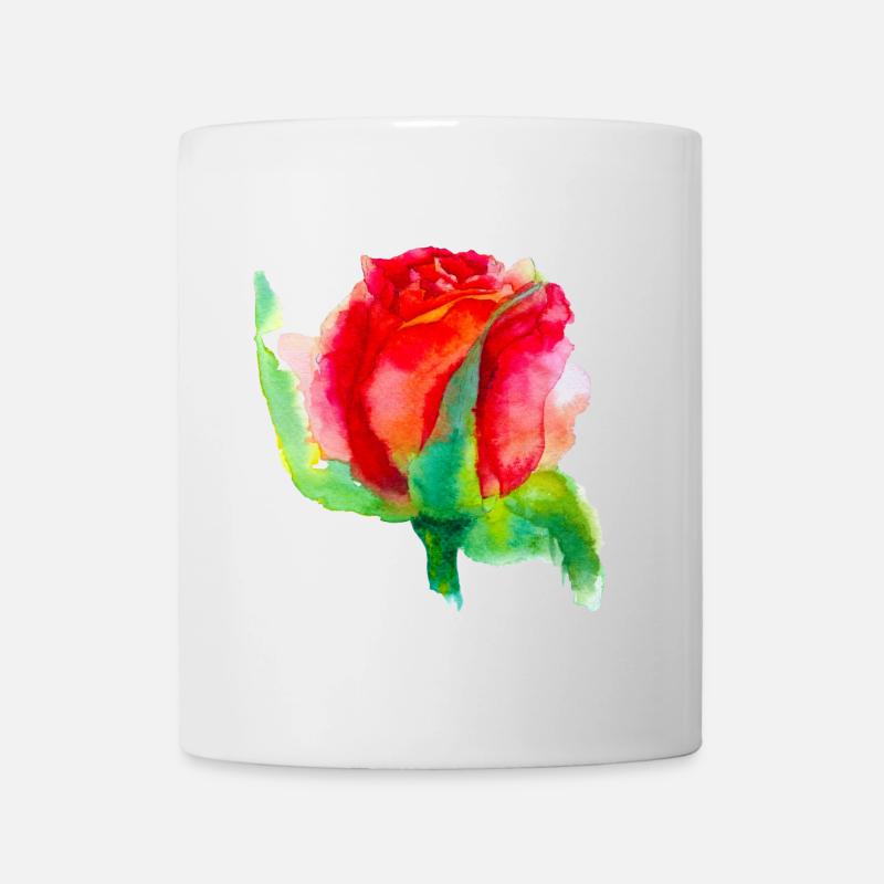 belle fleur « rose » - Mug blanc - blanc
