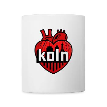 Conception de la ligne d’horizon de Heart City - Mug blanc - blanc - Devant