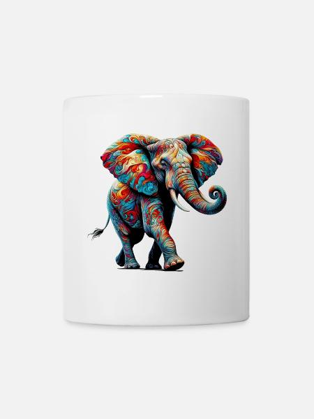 Elefant - Tasse - Weiß