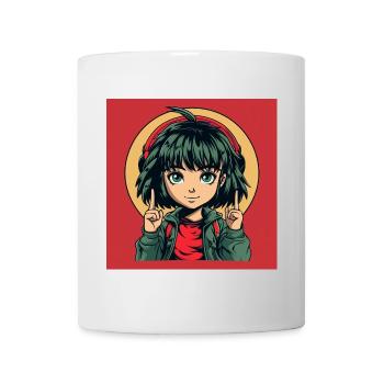 Anime Green eyes Girl - Mug - white - Front
