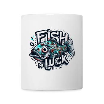 Poisson-moi chance cadeau de poker de pêche - Mug blanc - blanc - Devant