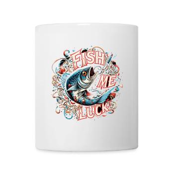 Pêchez-moi un cadeau de pêche porte-bonheur - Mug blanc - blanc - Devant
