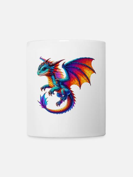 Drache - Tasse - Weiß