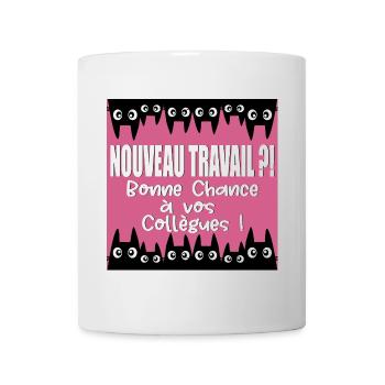 BONNE CHANCE COLLÈGUES - Mug blanc - blanc - Devant