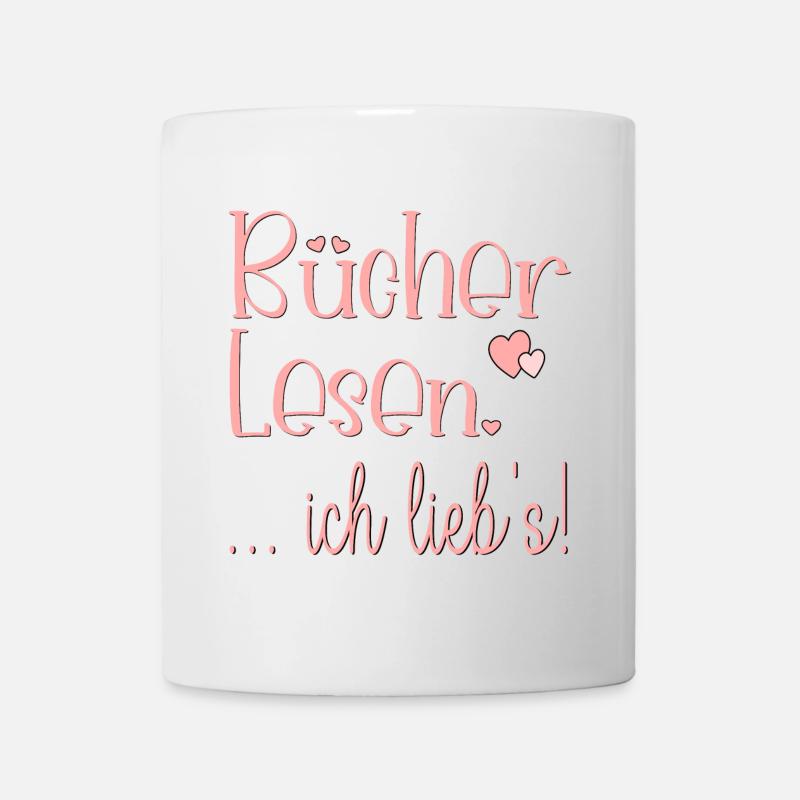 HOBBY BÜCHER LESEN LIEBEN - Tasse - Weiß