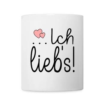 GLÜCKLICH - ICH LIEBE ES - Tasse - Weiß - Vorne
