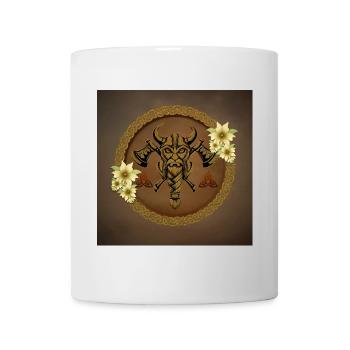 L’intrépide Viking avec un casque à cornes. - Mug blanc - blanc - Devant