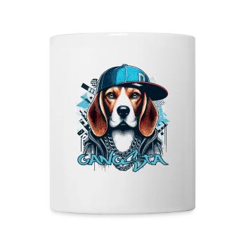 Beagle Gangsta Dog Cappy Gift - Mug - white - Front