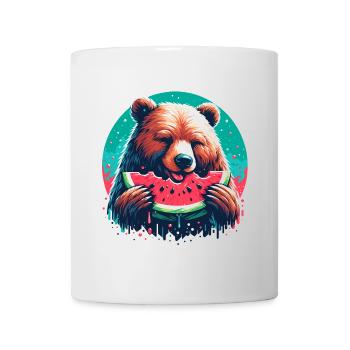 Watermelon Bear Yummy Gift - Mug - white - Front