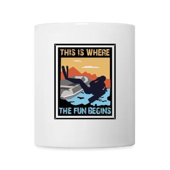 1 this is where the fun begins - Tasse - Weiß - Vorne
