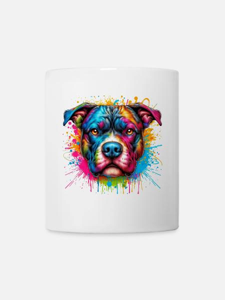 Pitbull Hund - Tasse - Weiß