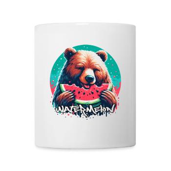 Watermelon Bear Yummy Gift - Mug - white - Front