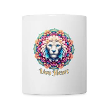 Lion Mandala - Mug blanc - blanc - Devant
