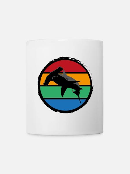 14 Hammerhai sunset - Tasse - Weiß