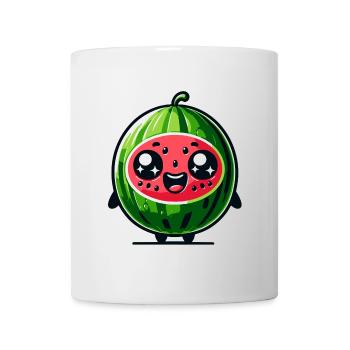 Kawaii Watermelon Cartoon Design - Mug - white - Front