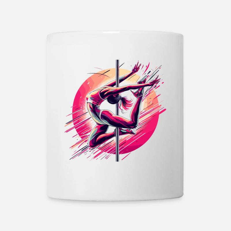 Pole Dance Dynamik pink Geschenk - Tasse - Weiß