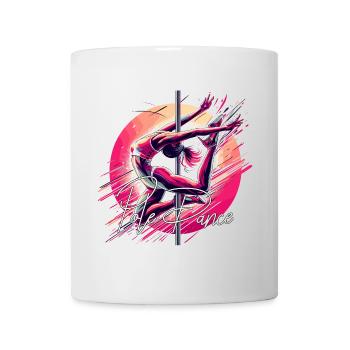 Cadeau rose dynamique de pole dance - Mug blanc - blanc - Devant