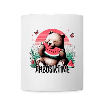 Time for Watermelon Arbusik Bear Yummy Gift - Mug - white - Front