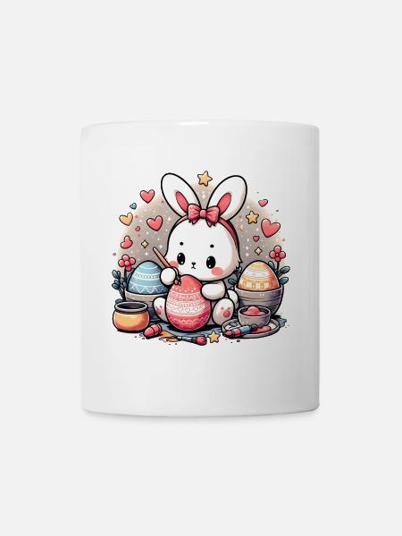 Ostervorbereitungen - Tasse - Weiß