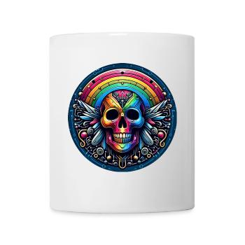 Metallic Rainbow Skull - Tasse - Weiß - Vorne