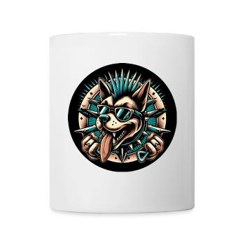 Chien punk - Mug blanc - blanc - Devant
