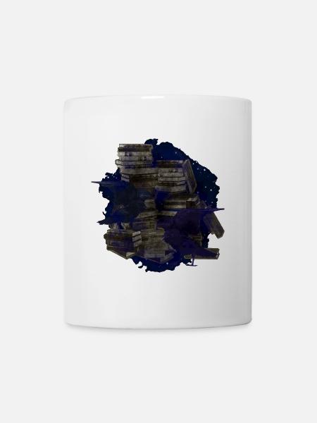 Bücher Design, kolkrabe, Geburtstagsgeschenk Mann - Tasse - Weiß