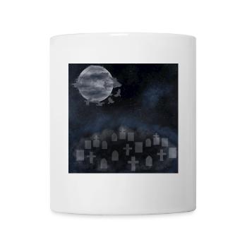 Friedhöfe, Gräber, gothic design, Horror Motiv - Tasse - Weiß - Vorne