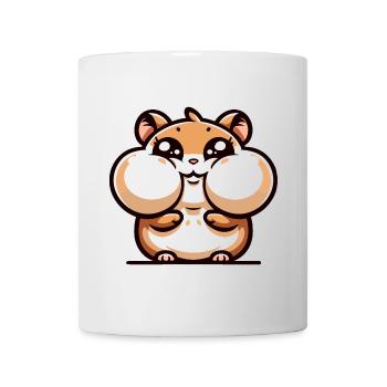 Ein Hamster im Cartoon-Stil - Tasse - Weiß - Vorne