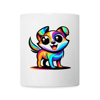 Ein lebendiger Hund im Cartoon-Stil - Tasse - Weiß - Vorne