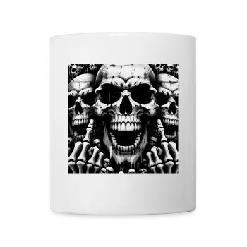 Rock 'n' Roll-Design > Skelettköpfe Statement > - Tasse - Weiß - Vorne