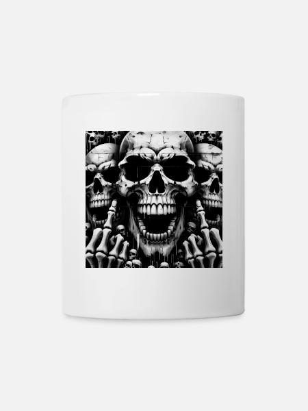Rock 'n' Roll-Design > Skelettköpfe Statement > - Tasse - Weiß