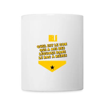 Who put vegetables in the beer bin? - Mug - white - Front