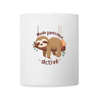 Mode Paresseux Activé – Détente Totale - Mug blanc - blanc - Devant