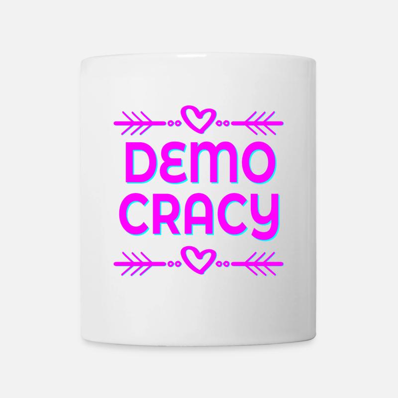 DEMOKRATIE, FREIHEIT, INKLUSION - Tasse - Weiß