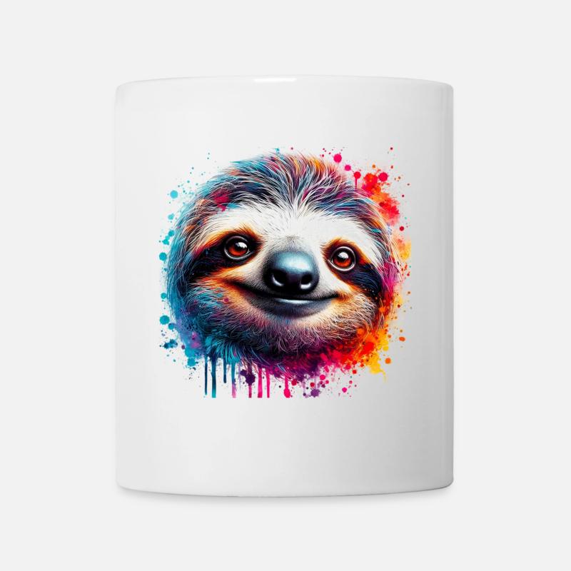 Faultier - Tasse - Weiß