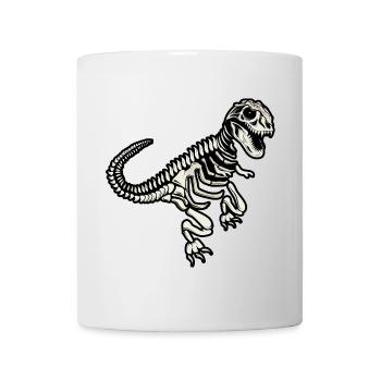 Dinosaurier Skelett Tyrannosaurus Rex Dino Fossil - Tasse - Weiß - Vorne