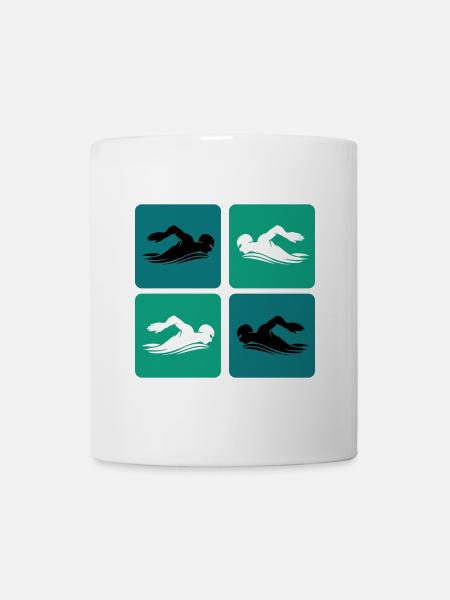Swimming design - Mug - white