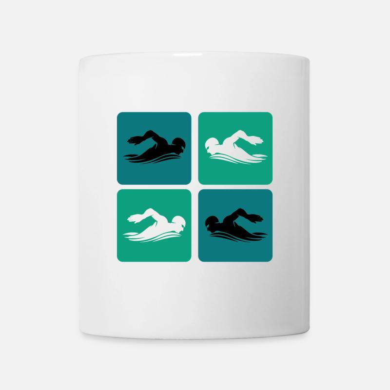 Schwimmen Design - Tasse - Weiß