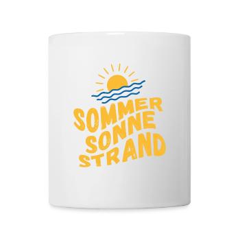Sommer Sonne Strand und Meer - Tasse - Weiß - Vorne
