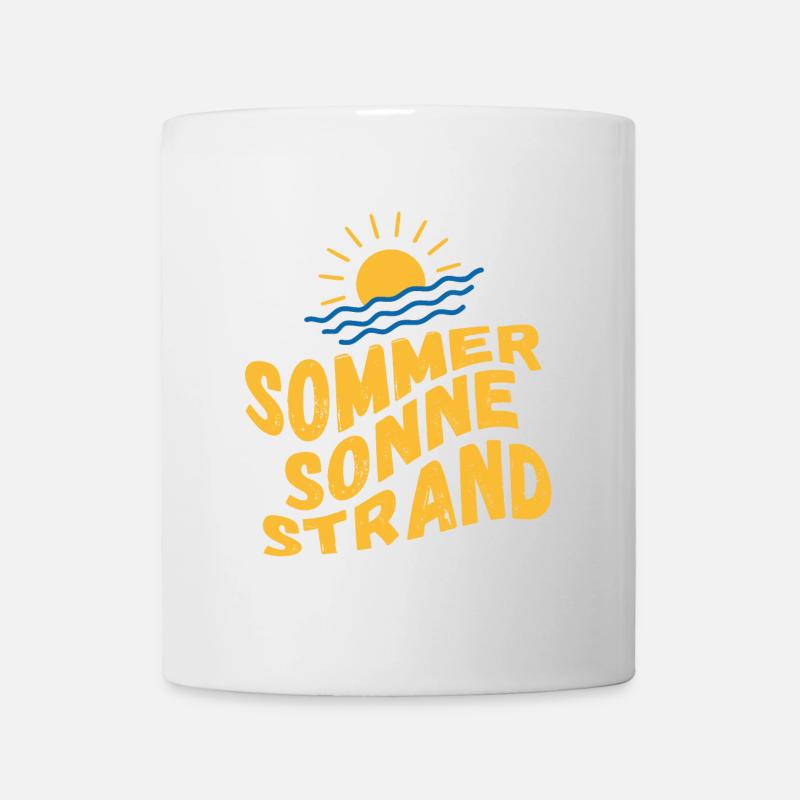 Sommer Sonne Strand und Meer - Tasse - Weiß