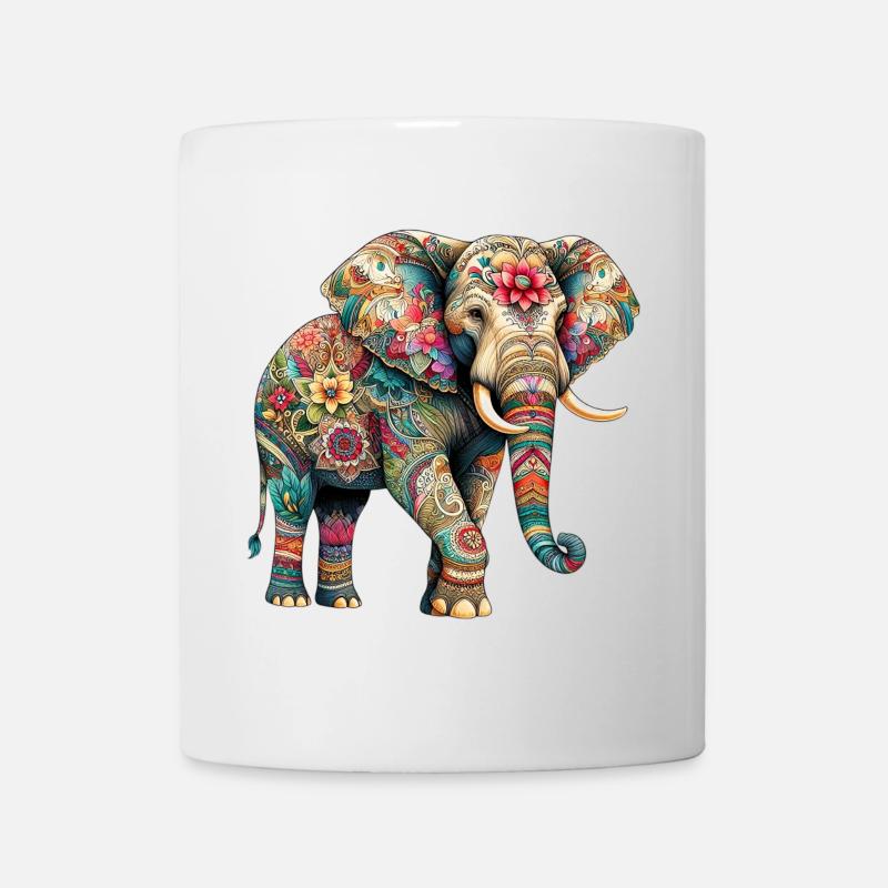 Éléphant - Mug blanc - blanc