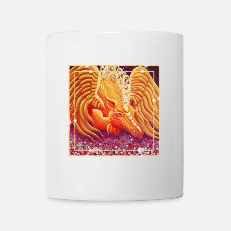 Drache Faronda Fülle - Sonja Ariel von Staden - Tasse - Weiß