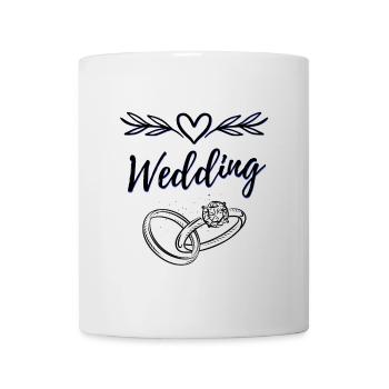 Alliances Love – Design de mariage minimaliste - Mug blanc - blanc - Devant